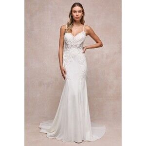 Lulus Luxe Bridal Vision of Romance Maxi Dress White Embroidered Size XS NWT